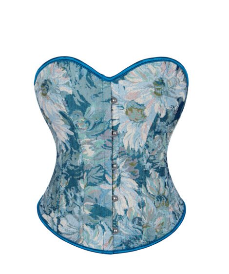 Elysian Bloom Brocade Underbust Corset – Vintage Floral Elegance - Image 2