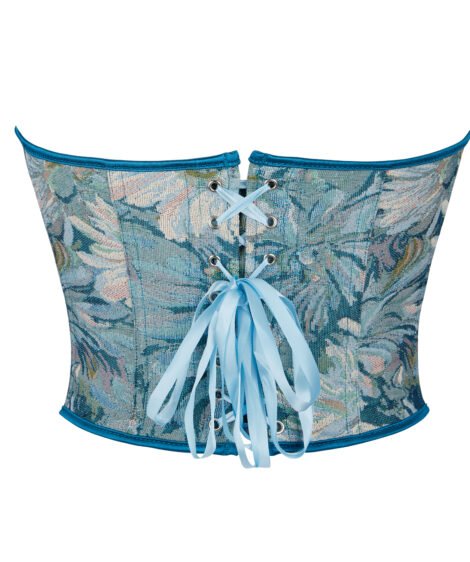 Elysian Bloom Brocade Underbust Corset – Vintage Floral Elegance - Image 3