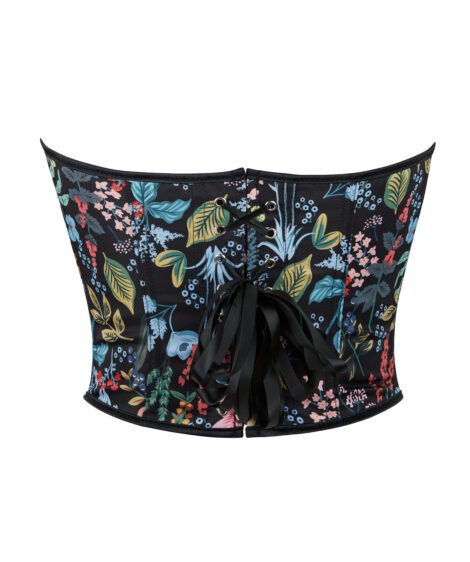Elysian Bloom Brocade Underbust Corset – Vintage Floral Elegance - Image 5