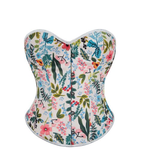 Elysian Bloom Brocade Underbust Corset – Vintage Floral Elegance - Image 6