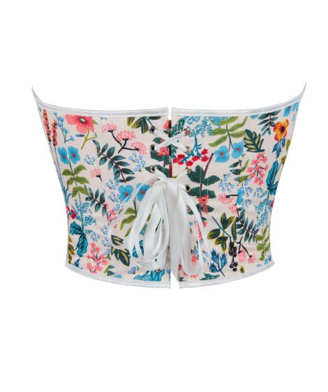 Elysian Bloom Brocade Underbust Corset – Vintage Floral Elegance - Image 7