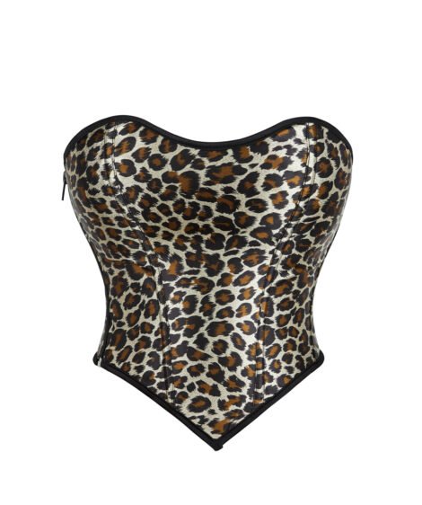 Wild Chic Leopard Print Corset – Bold, Sleek, and Seductive - Image 2