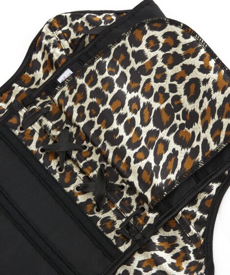 Wild Chic Leopard Print Corset – Bold, Sleek, and Seductive - Image 6