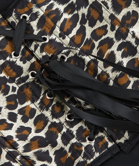Wild Chic Leopard Print Corset – Bold, Sleek, and Seductive - Image 8