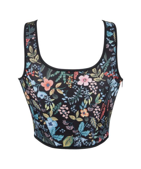 Wild Bloom Garden Print Corset Top – Whimsical Charm with Botanical Elegance - Image 3