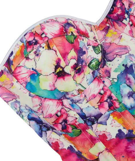 Floral Bliss - Colorful Printed Corset with Laced Back - Image 6