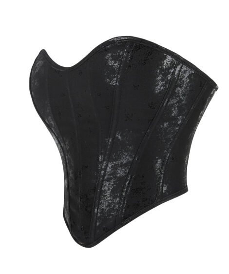 Elegant Black Lace Corset with Zipper Closure for Perfect Fit - Image 3