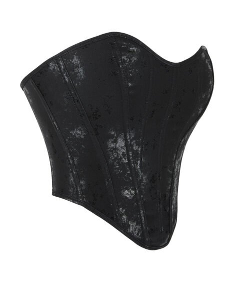 Elegant Black Lace Corset with Zipper Closure for Perfect Fit - Image 4