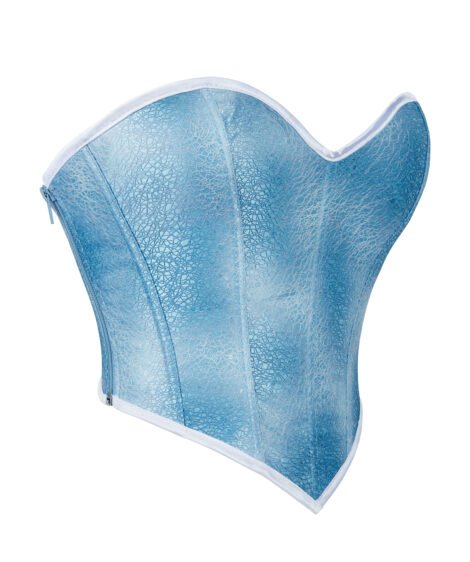 Elegant Ice Blue Lace-Up Corset with Adjustable Straps - Image 4