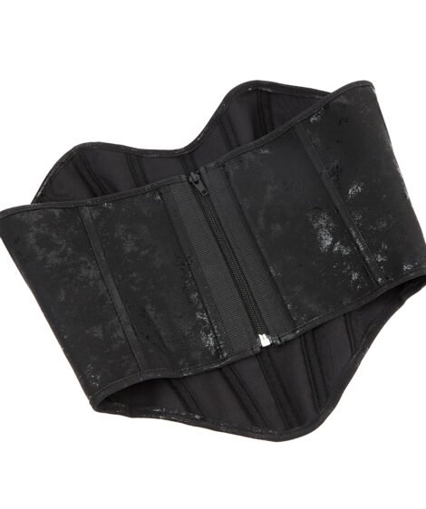 Elegant Black Lace Corset with Zipper Closure for Perfect Fit - Image 6