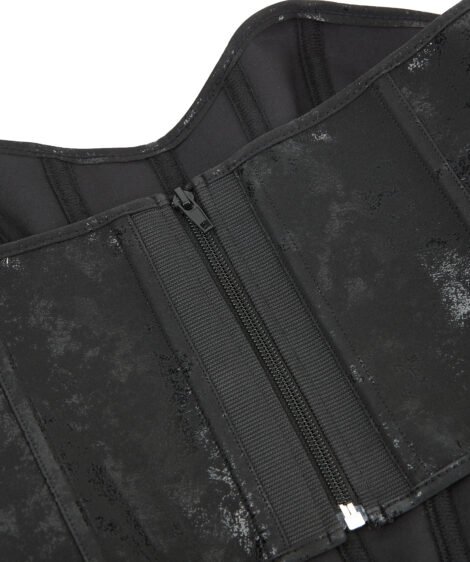 Elegant Black Lace Corset with Zipper Closure for Perfect Fit - Image 7