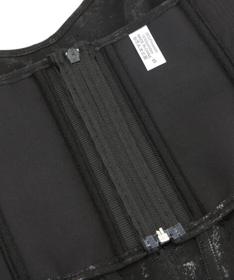 Elegant Black Lace Corset with Zipper Closure for Perfect Fit - Image 9