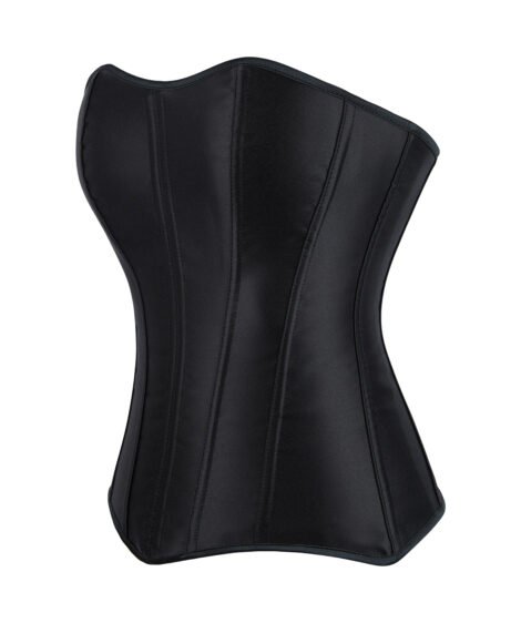 Sleek Satin Corset with Adjustable Lace-Up Back - Image 3