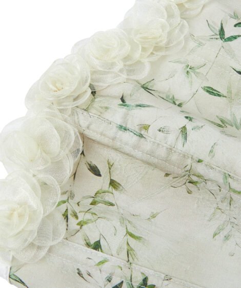 Elegant Floral Lace-Up Corset with Floral Accents and Delicate Detailing - Image 8