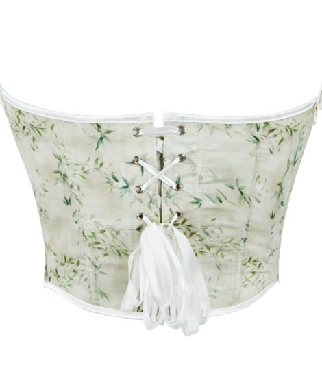 Elegant Floral Lace-Up Corset with Floral Accents and Delicate Detailing - Image 5