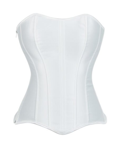 Sleek Satin Corset with Adjustable Lace-Up Back - Image 6