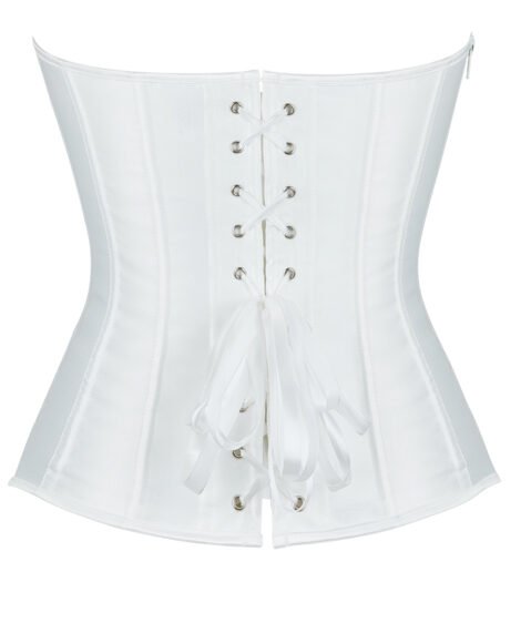 Sleek Satin Corset with Adjustable Lace-Up Back - Image 9