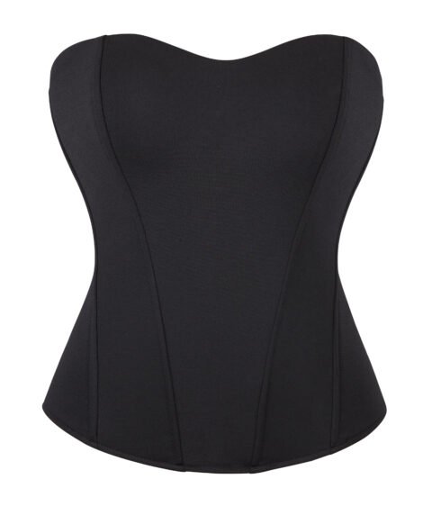Midnight Sculpt Sleek Black Neoprene Corset – Minimalist Chic with Precision Fit - Image 2