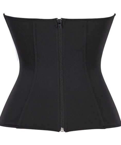 Midnight Sculpt Sleek Black Neoprene Corset – Minimalist Chic with Precision Fit - Image 3