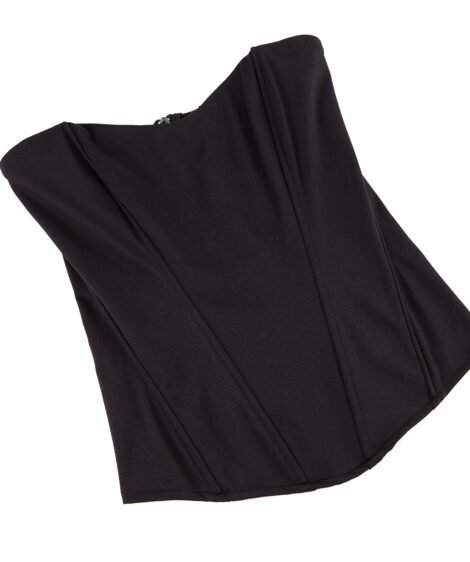 Midnight Sculpt Sleek Black Neoprene Corset – Minimalist Chic with Precision Fit - Image 4